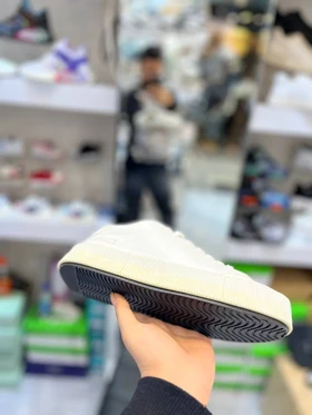 کفش کتانی ونس سفید ساده مردانه