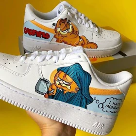 کفش اسپرت کاستوم کتانی ایرفورس air force طرح GARFIELD نایک nike کد 185100