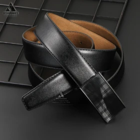 کمربند چرمی مردانه Leather Belt BL168 (مشکی)