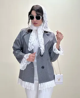 مانتو آستین گیپور