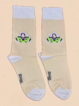 جوراب ساق بلند طرح باز لایت‌یر Buzz Lightyear