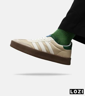 کفش کتانی مردانه کرم سبز ADIDAS Samba