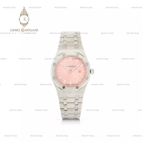 ساعت مچی اودمار پیگه بند سیلور صفحه صورتی Audemars Piguet