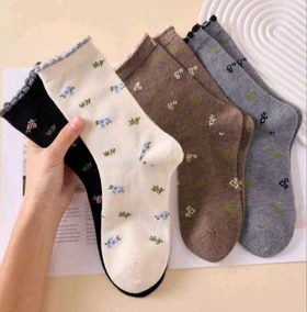 جوراب ساق‌دار گل ریز کد 1852