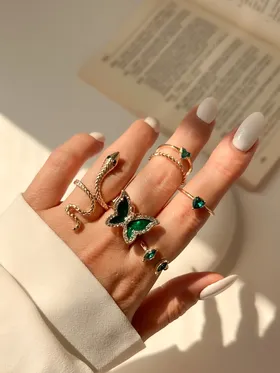 انگشتر پکی پروانه و ماری