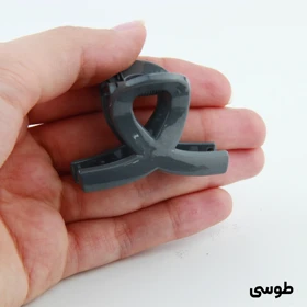 کلیپس دخترانه مدل پیچی کوچک دو رنگ (طوسی)