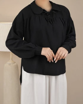 شومیز جلو بسته مشکی کد 29611