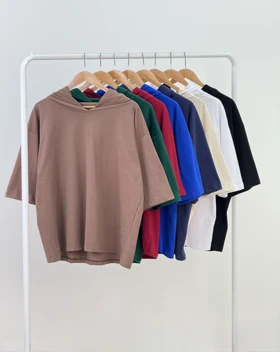 تیشرت کلاهدار عسل(37)کد:5563