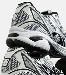 کفش کتانی بزرگ پا سفید مشکی ASICS GT 2130