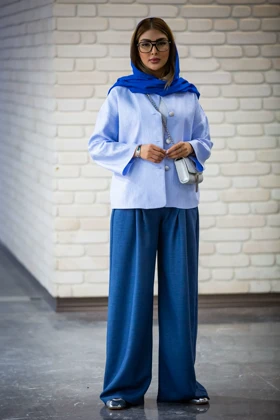 مانتو کتان لمه خطی 4 دکمه