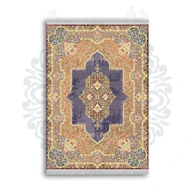 *جدید* فرشینه از جنس پارچه شانل مخمل ترک طرح فانتزی برند دفه کد 1063