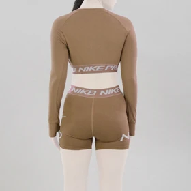 ست نیم‌تنه و کشاله بند ورزشی زنانه مدل Dri Fit-612 نسکافه ای