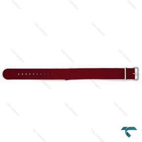 بند دنیل ولینگتون مردانه برزنتی زرشکی سگک سیلور DW-Strap-8585-G