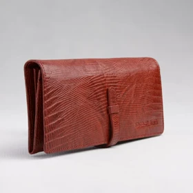 کیف پول چرم مونالیزا (زرشکی)