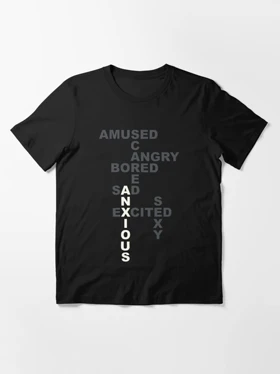 تیشرت وست ورلد | تیشرت Westworld طرح Giggles' Westworld Mood Shirt: ANXIOUS Essential کد 109276
