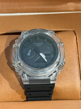 ساعت طرح جی شاک 2100 صفحه شفاف مشکی