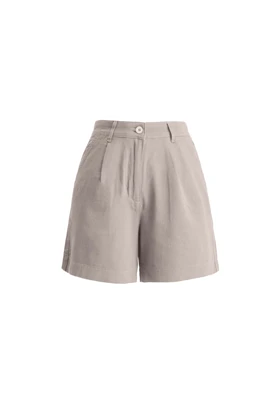 شلوارک کتان - 8113 (کرم)