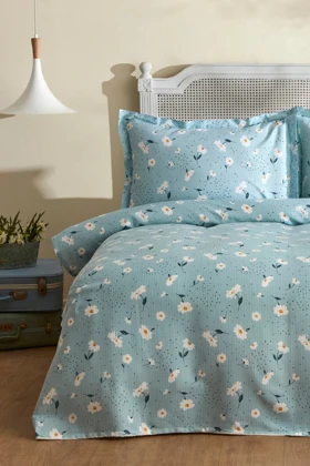 سرویس روتختی پیکه دو نفره Karaca Home مدل Daisy پنبه - نعنایی