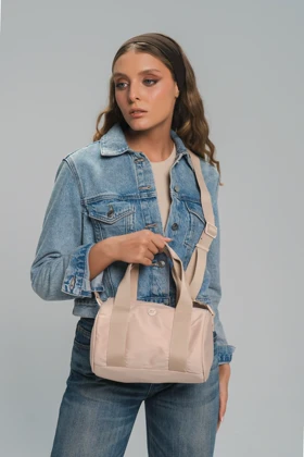 کیف دستی و دوشی زنانه دیوید جونز DAVID JONES مدل CM7488 (صورتی روشن)