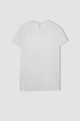 تیشرت پارچه ای سنگین DeFactoFit Standard Fit Crew Neck Athlete B5150AX24SP