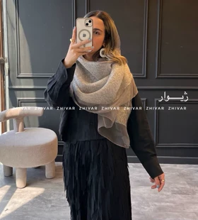 شال دولایه حریر تور
