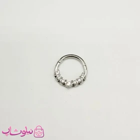 پیرسینگ دیث یا سپتوم مدل دایره نگین‌دار کد 369