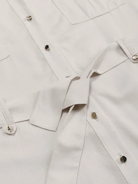 تونیک زنانه ویسکوز آستین بلند یقه مردانه کژوال50102