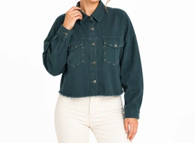 کراپ کت پاییزی زنانه کتان ZARA