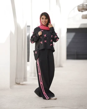 ست شومیز شلوار مدل پاپیونی