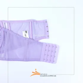 ست دکلته یاسی نیمه بلند تورگاز فنردار طرح هفت برند وایت لیدی