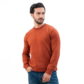 پلیور بافت اسلیم فیت یقه گرد مردانه - 03252354