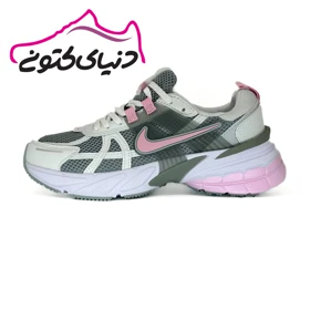 کتانی نایک v2k خاکستری صورتی اورجینال