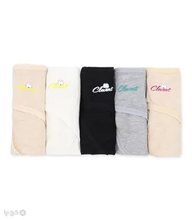 پک شورت زنانه اسلیپ نخی Clevent کلونت کد 5301 طرح میکس 4 - بسته 5 عددی
