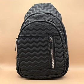 بادی بگ چرم مشکی طرح موج دار