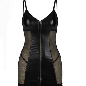 لباس خواب فانتزی زیپی چرم کد 400