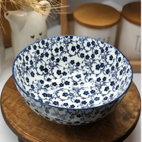 کاسه سالاد دنی هوم گل آبی / BA8