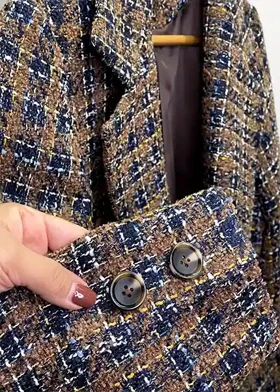 کت شنل سورمه ای قهوه ای