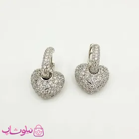 گوشواره دخترانه قلبی پرنگین ژوپینگ