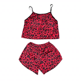 ست تاپ و شلوارک طرح پلنگی 034