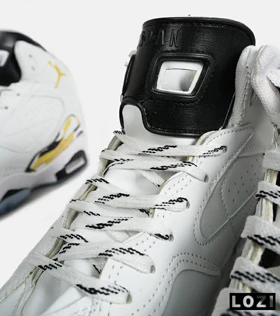 کفش کتانی ساق‌دار مردانه سفید زرد Nike air jordan 5 v02