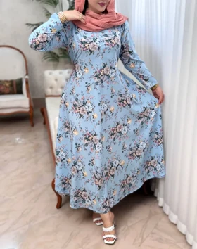 پیراهن فلور بنفشه 3205