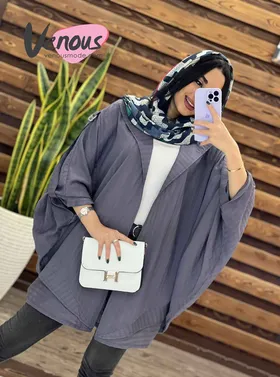 مانتو اطلسی سرشونه سگک