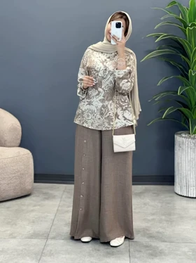 ست آبرنگی دکمه چوبی