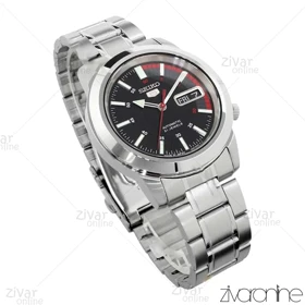 ساعت سیکو 5 اصل مردانه نقره ای صفحه مشکی اتوماتیک 104176