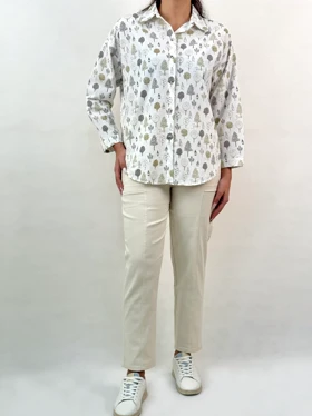 شلوار کتان مام استایل کد 101