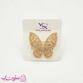 انگشتر دخترانه پروانه YSX طلایی رنگ