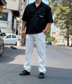 پیراهن باکسی شلوار کنفی کتانی ونس