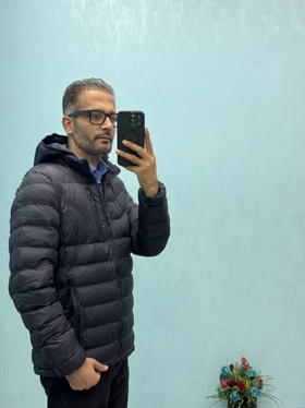 کاپشن پر مردانه رنگ سرمه ایی - پارچه ضدآب و با کیفیت