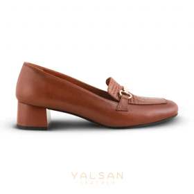 کفش پاشنه‌دار زنانه چرم یلسان مدل سرنا کد 621-GC