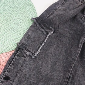 شلوار کارگو دخترانه جین زغالی 14 سال